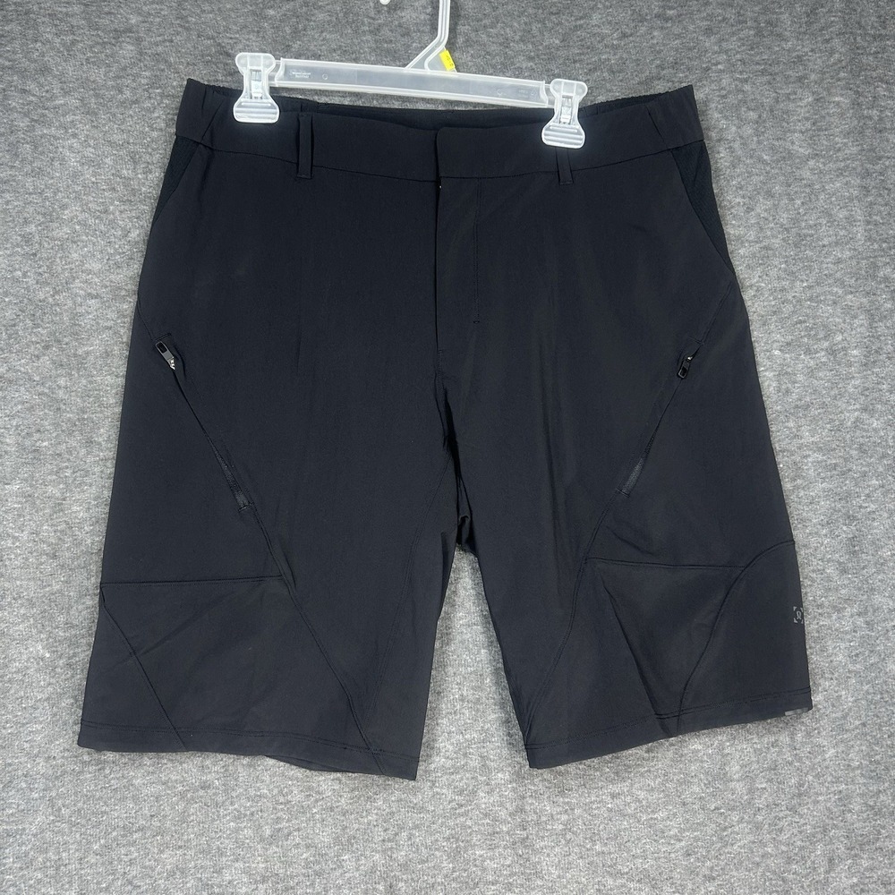 Lululemon Mountain Side‎ Shorts Mens 36 Black biking hiking cycling 11.5" Inseam